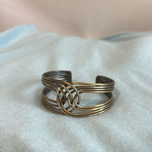 Brass Twist Bangle - Picture 1 of 7